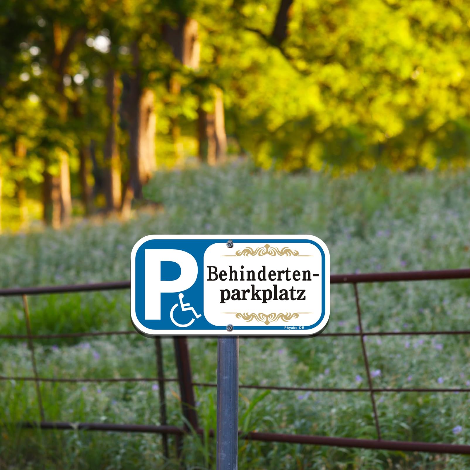 schild Behinderten-parkplatz 2 Stück, 30x15cm Aluminium Schilder，für Außen-und Innenbereich 5