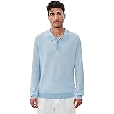 Onia Men's Cotton Textured Knit Long Sleeve Polo