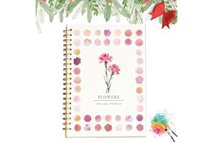 Watercolor Workbooks with 12 Illustractions - Animal Illustration Practice Book for Beginner Friendly Watercolor Techniques,S