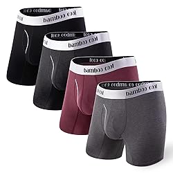 BAMBOO COOL Men's Underwear Boxer Briefs Soft