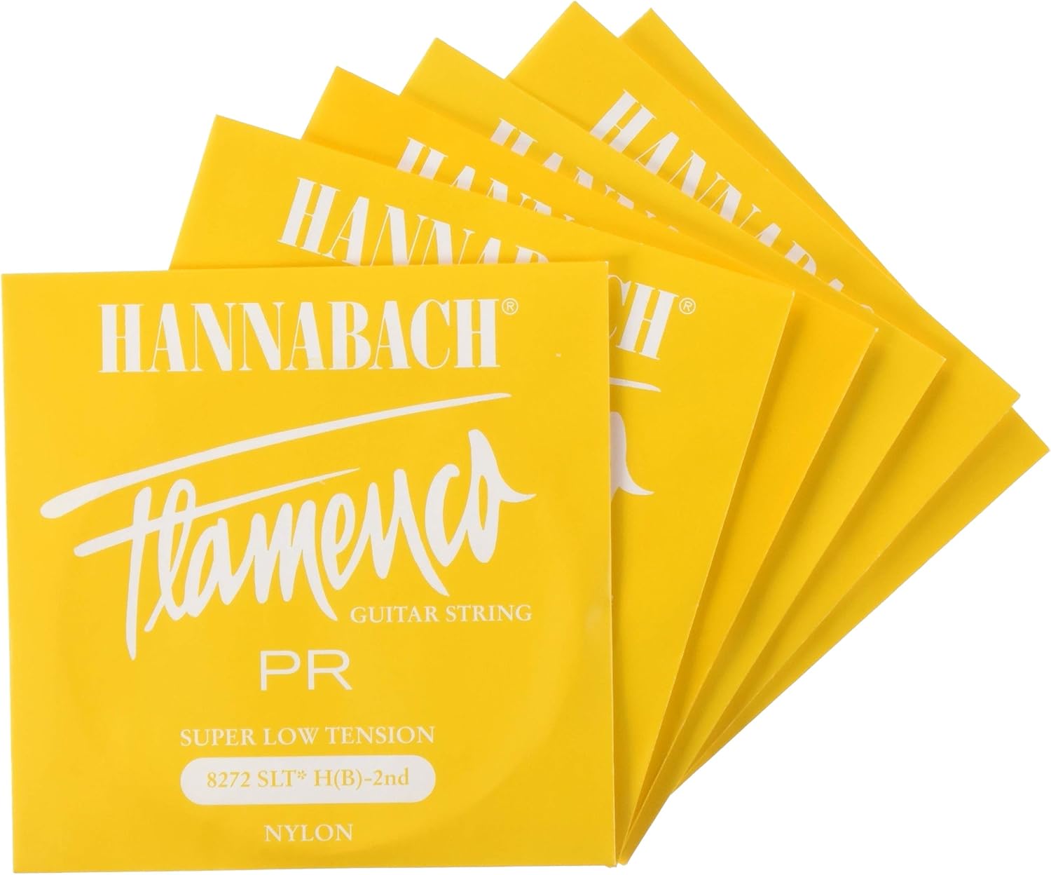Hannabach classical guitar strings Flamenco Series 827 Super Low Tension set Made in Germany - 827SLT, Gelb,Orange-rote