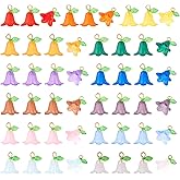 Cheriswelry 100Pcs Acrylic Flower Earring Charms Leaf Flower Dangle Pendants Frosted Floral Hang Ornament Charms 20mm for Necklace Bracelet Keychain Jewelry Making
