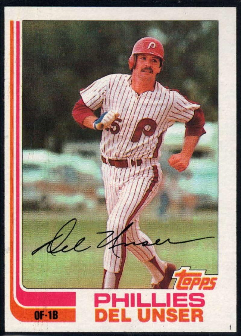 Amazon Com Baseball Mlb 1982 Topps 713 Del Unser 713 Ex Nm Phillies Collectibles Fine Art