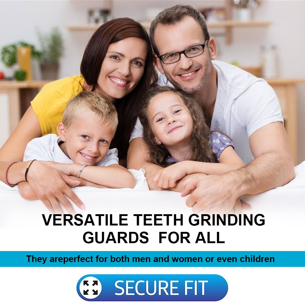 Professional Dental Sleep Mouth Guards - Pack of 6 - Eliminates Teeth Grinding Clenching Bruxism TMJ, BPA-Free Custom Mouldable Snore Night Guards Mouthpiece for Youth Women Men Boys Girls Adult