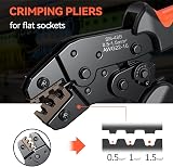 Preciva Non Insulated Crimping Tool 0.5-1.5mm² 22-16 AWG Ratchet view 4