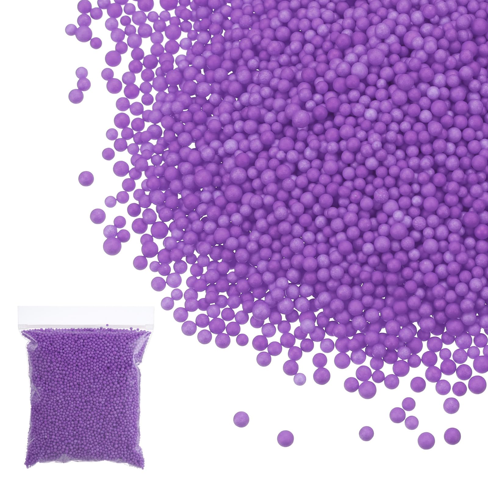 Photo 1 of ** SIMILAR** PATIKIL Foam Beads, 2.5-3mm Foam Balls, Mini Small Balls Polystyrene Beads for DIY Craft Supplies Wedding Party Decoration Art Homemade, Purple