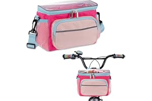 Witheeyou Kids Bike Basket Front, Bicycle Front Bag with Shoulder Strap, Cute Bike Accessories for Boys Girls, Fits Most Chil