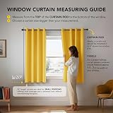 Deconovo Thermal Insulated Eyelet Blackout Curtains 46 x 54 Inch Mellow Yellow view 2
