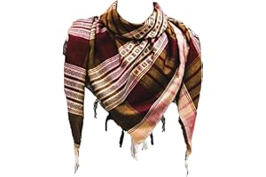 SHOPUKASA Cotton Shemagh Tactical Military Scarf Palestine Scarf Keffiyeh Head Neck Wrap gifts for Men & Women + Paper Bag