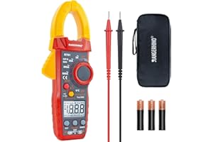 600A AC Current True RMS RANGERHINO Digital Clamp Meter Auto-Ranging Multimeter Amp Voltage Tester Measure, AC/DC Voltage, Resistance, NCV, Diodes, Continuity and Backlight for Electricians