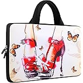 icolor 11 11.6 12 12.1 12.5 inch Laptop Carrying Bag Chromebook Case Notebook Ultrabook Handle Bag Tote Tablet Cover Neoprene Sleeve Laptop for Women Shoes