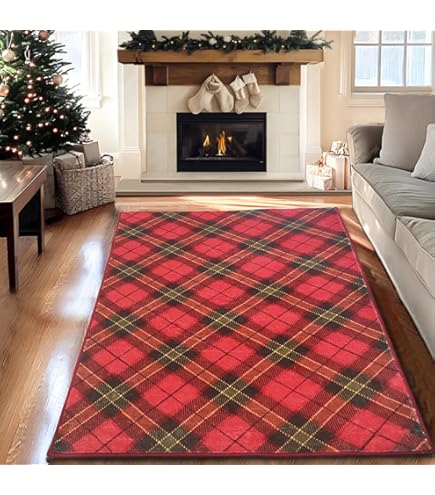 51×103\"Winter wonderland” ViNTAGE RUG 2' x 3' Winter Wonderland Christmas Handcrafted Premium