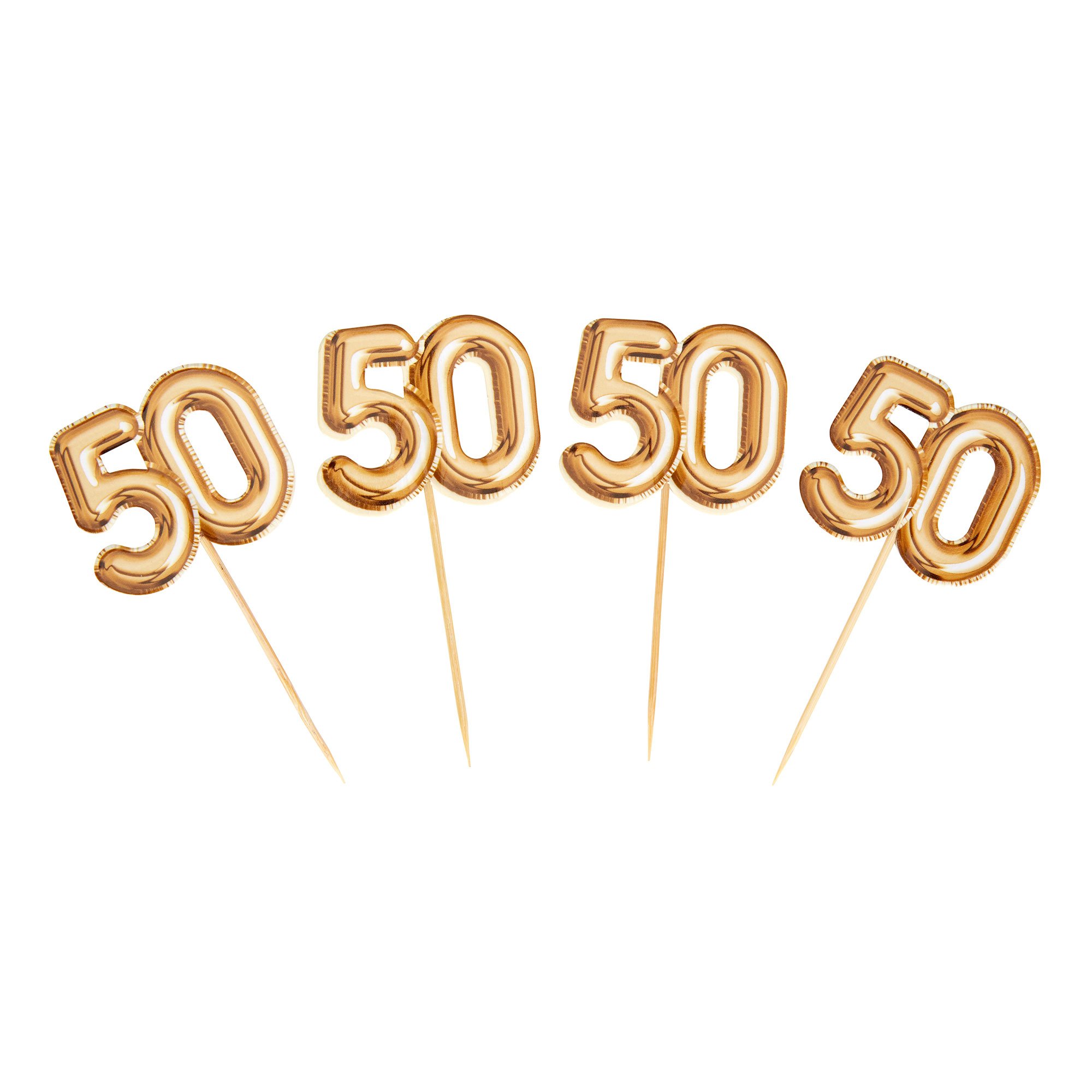 Neviti 773727 Glitz and Glamour Age 50 Food Picks, Gold