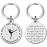 Yobent Gymnastics Gifts for Girl, Gymnast Inspirational Keychain, Gymnastics Lovers Present for Birthday