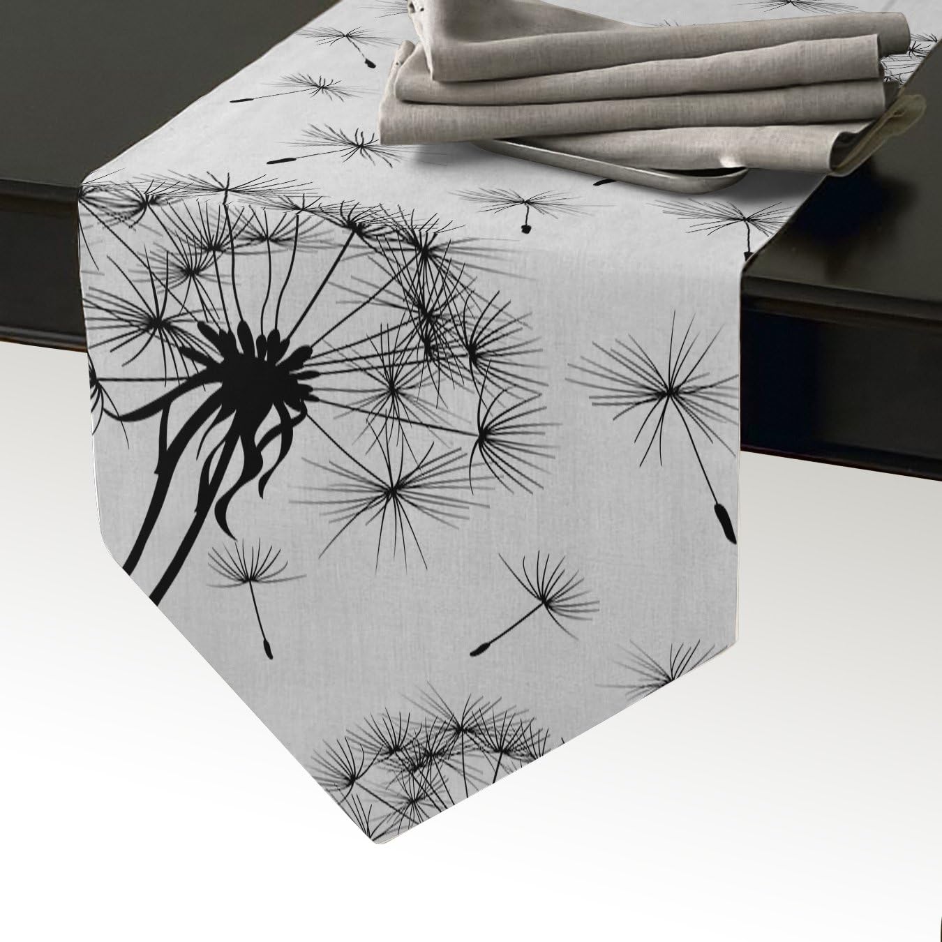 Amazon Com Cotton Linen Burlap Table Runner Dandelion