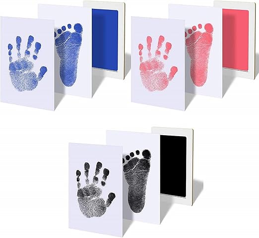 Cadeaux De Naissance Et Souvenirs Uamita Tampon Pour Imprimer Des Empreintes De Mains Et De Pieds De Bebe De 0 A 6 Mois Lempreinte Est Gravee Sans Aucun Contact Entre Le Bebe