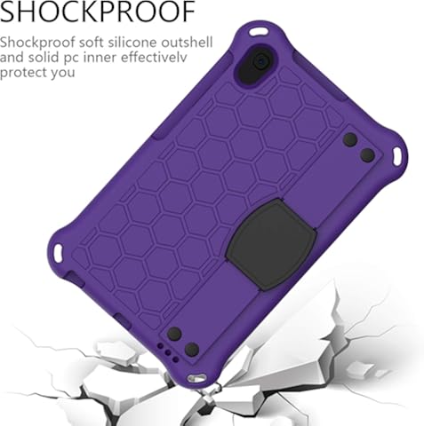 Changjin - Funda para tablet Samsung Galaxy Tab A 8.4 2020 SM-T307/T307U, resistente a los golpes y a los niños Morado y negro.