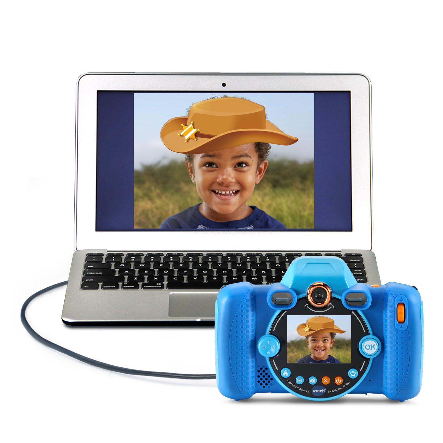 VTech KidiZoom Duo Camera FX Kids Digital Dual Cameras, Blue
