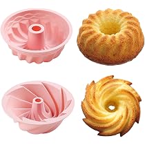 Amazon.com: BesoAbrazo Cake Pans Round Swirl Silicone for Pound ...