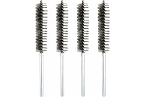 HARFINGTON 4pcs Wire Bore Brush Set 8 Inch Length 1 Inch Shank Stainless Steel Bristles Cleaning Brush for Clean Car Part Tub