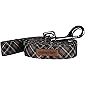 Lionheart glory Brown Plaid Strong Dog Leash, Durable Dog leashes with Soft Handle for Walking Training Small Boy Dogs