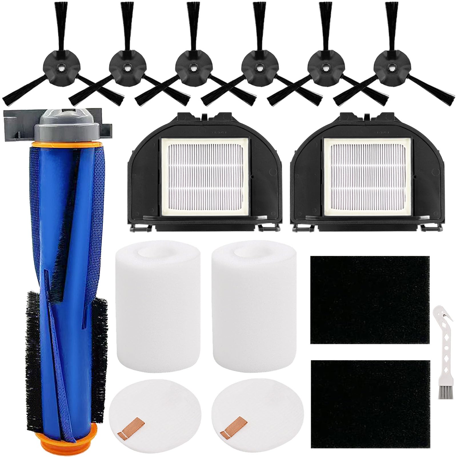 Photo 1 of RV2310AE Replacement Parts for Shark AV2310AE RV2310AE RV2320S UR2350AE RV2300S Matrix Robot Vacuum Cleaner 1 Main Brush Roller 2 Sets Foam Filters 2 Filters 6 Side Brushes (Not For RV2300)