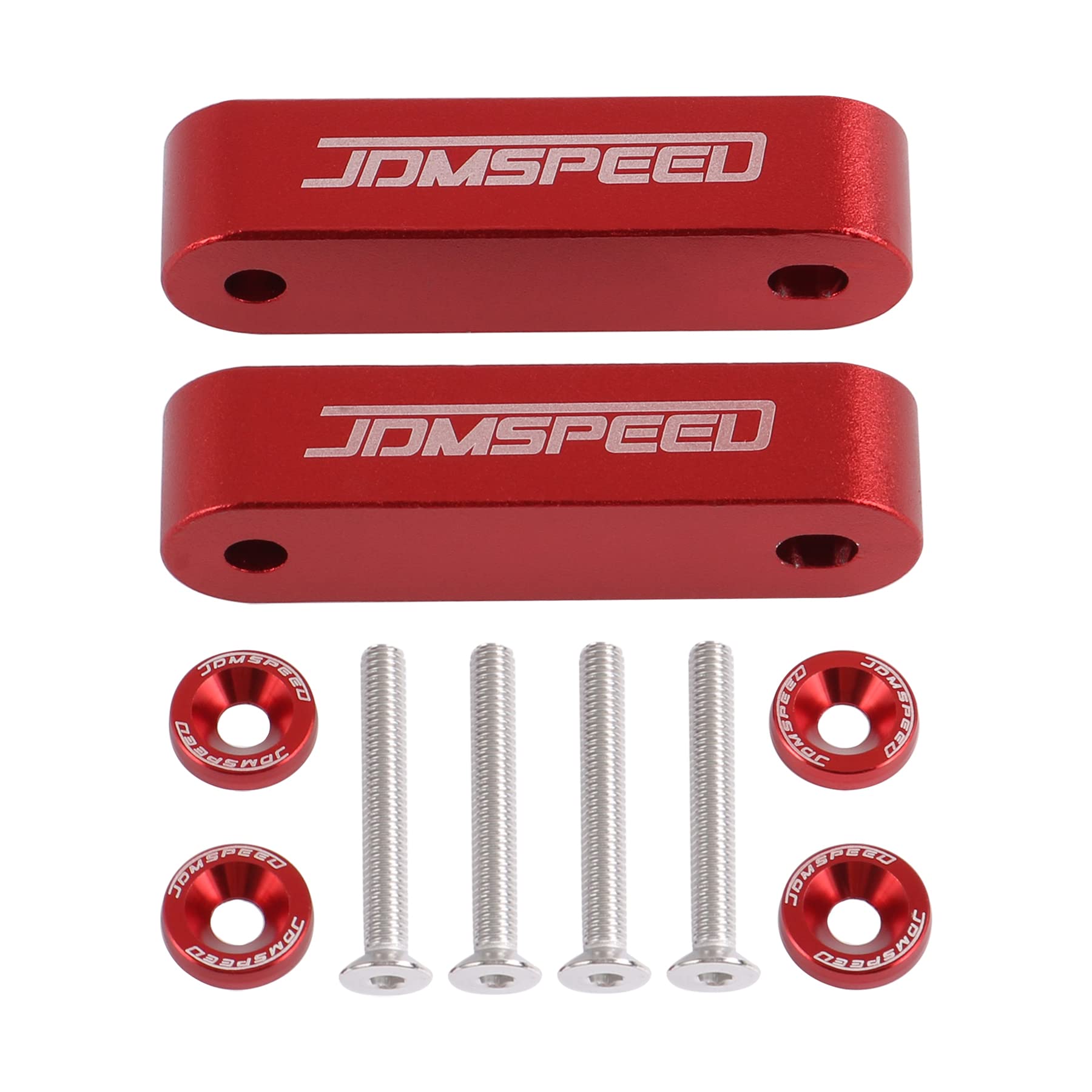 Photo 1 of JDMSPEED Anodized Red JDMSPEED Hood Spacer Hood Riser 3/4" Replacement For Honda Civic CRX Del Sol Acura Integra