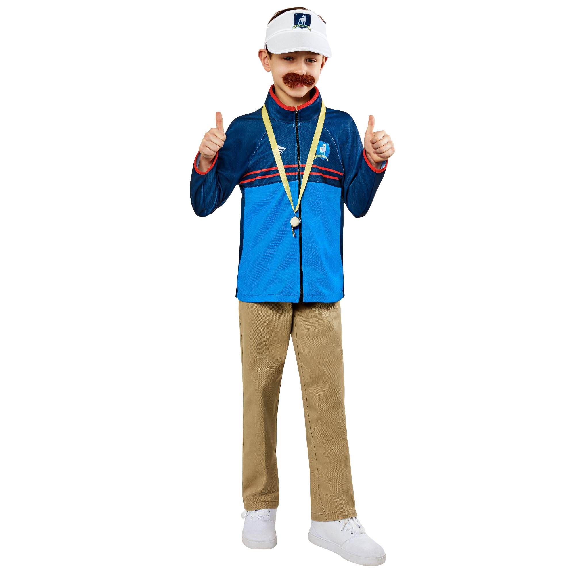 Rubies 1000772M000 Ted Lasso Boys Costume Kit Kids Fancy Dress, Multi, 9-10 Years Halloween