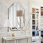 Chende Arched Mirror for Living Room, 28" X 40" Bathroom Wall Mirror with Glass Beveled Edge, Modern Wall Decorative Mirror f