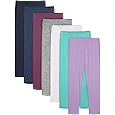 Resinta 8 Pack Girls Cotton Leggings Assorted Pull on Warm Stretchy Soft Leggings Tights Full Length Pants for Kids Multipack