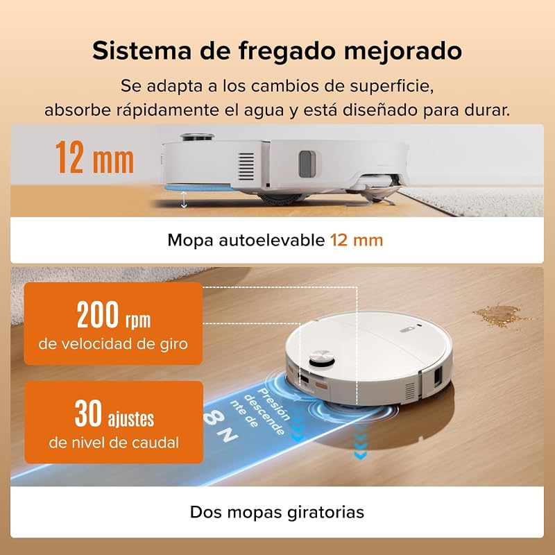Qrevo Edge 2 Set Extreme Suction Robot Aspirador 25000 Pa Branco