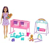 Barbie Skipper Doll &amp; Nursery Playset with Accessories | with Accessories, Includes Twin Baby Dolls, Crib, Swing, See-Saw &amp; More​​​
