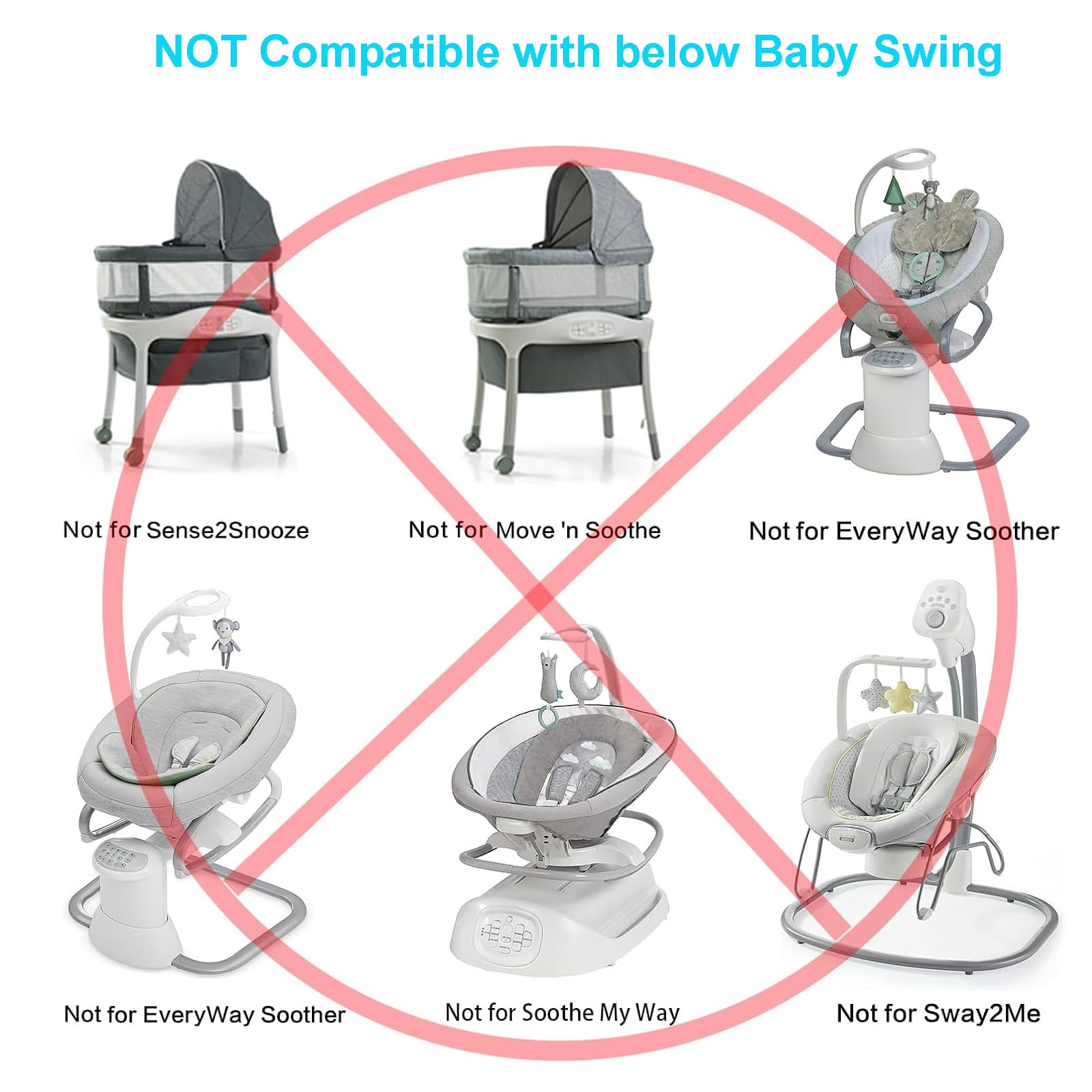 Power Cord Replacement for Graco Baby Swing DuoGlider, DuetSoothe, Dreamglider, Simple Sway, Sweetpeace Charger 5V AC Adapter, White