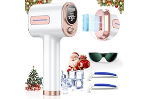 VivaEase Laser Hair Removal, IPL Hair Removal Device System with 9 Intensity Levels for Legs, Ice Cooling Laser Hair Removal Device with 2 Flash Modes for Women Men, Bikini Area, Face & Underarms