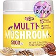 Dmeisy Mushroom Powder | for Mushroom Coffee, 20-in-1 Mushroom Complex with Lions Mane Powder, Reishi, Cordyceps, Turkey Tail & Herbs, Brain Supplements for Memory and Focus, Energy, Immunity - 5.3oz
