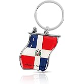 SandT Collection Dominican Republic Flag Keychain