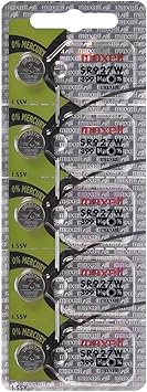 Amazon Com Maxell Sr927w 1 55v 399 Watch Battery 5 Batteries Kitchen Dining