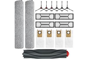 JOYBROS Omni S1 Pro Replacement Parts Accessories for Eufy Omni S1/S1 Pro Robot Vacuum: Main Brush X1, Side Brush X6, Washable Filter X4, Dust Bag X4, Rolling Mop X3 17-Pack