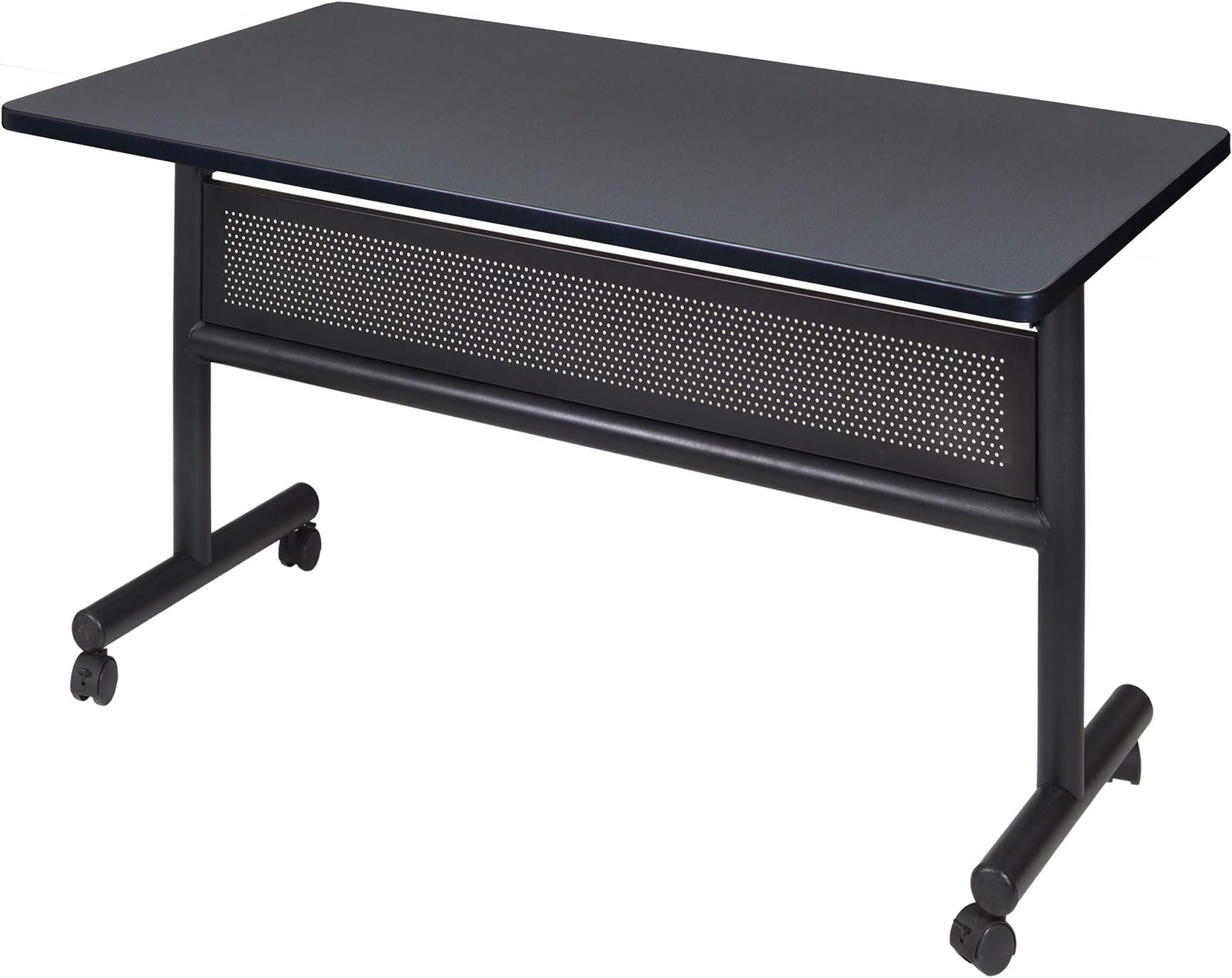 Kobe 48" Flip Top Mobile Training Table with Modesty- Grey