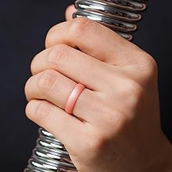 ThunderFit Unisex Silicone Wedding Rings, Rubber