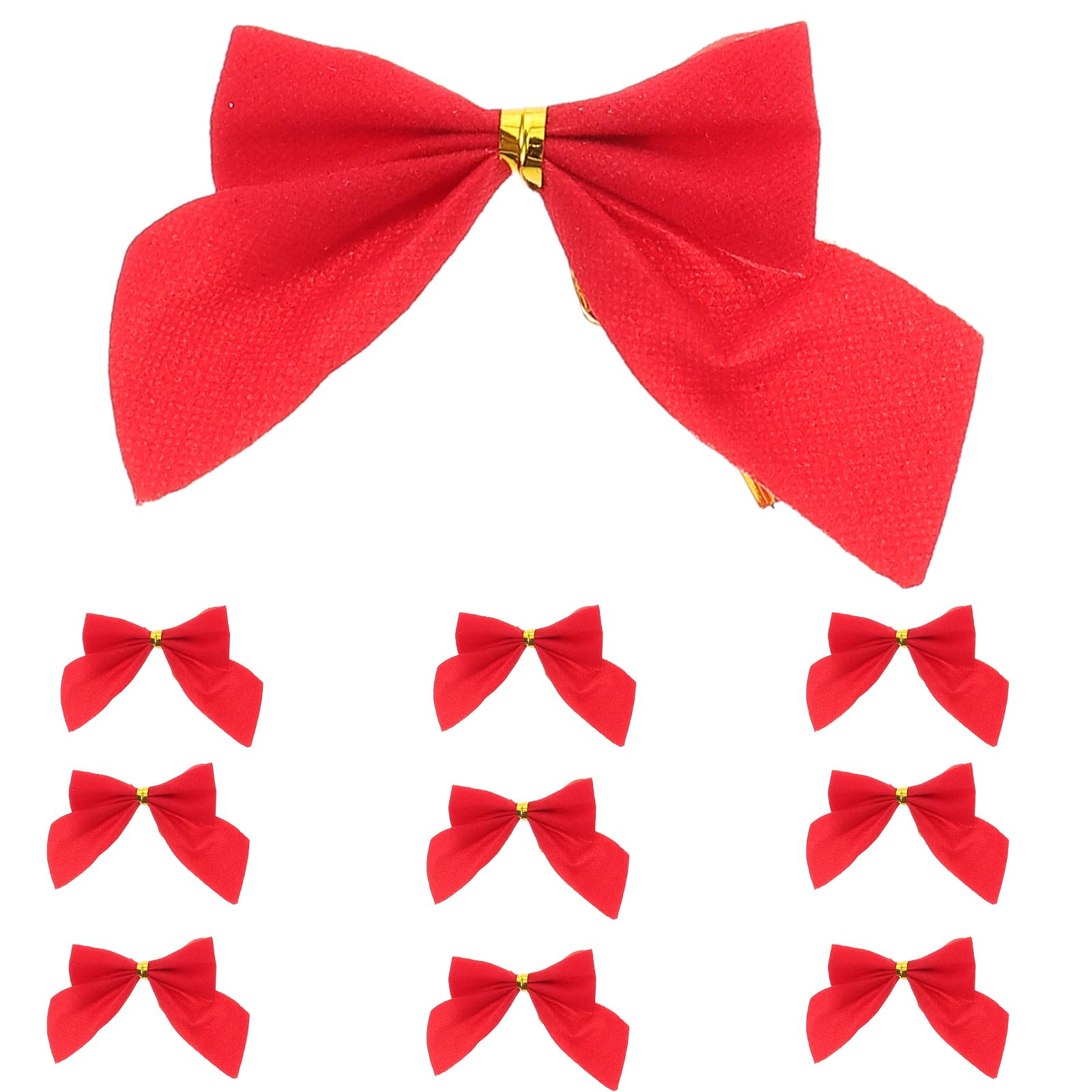 Ciieeo 12pcs Christmas Bow Decoration Bows Mini Christmas Bowknot Ornament Hanging Decoration for Christmas Tree Wedding Party