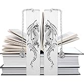 2Pcs Dragon Bookmark Gift for Men or Boy, Cool Bookmarks, Book Marks for Adults and Kids, Fantasy Gifts for Men(Style B)