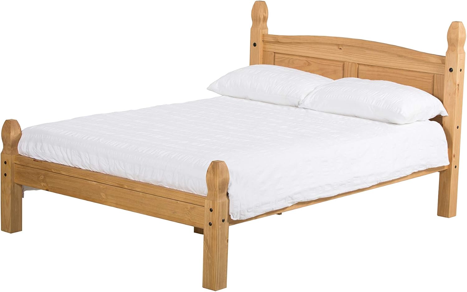 SALVADOR MEXICAN CORONA SOLID BRAZILIAN PINE BED FRAME (4ft Small