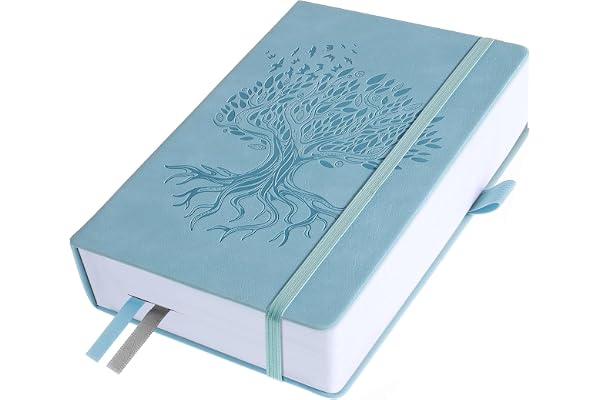 Journal Notebook with 365 Numbered Pages, Large B5 College Ruled Notebook for Work, Hardcover Leather Journal for Women Men,