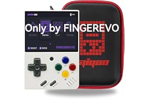 FINGEREVO Miyoo Mini V4 OnionOS Handheld Game Console 2.8-inch 750*560 IPS Screen Miyoo-mini v4 Onion-System with Portable Case White