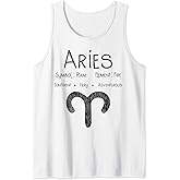 Vintage Aries Birthday Horoscope Zodiac Bday Sign Astrology Tank Top