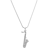 ESPY Silver Plated Woodwinds Musical Instrument Necklace
