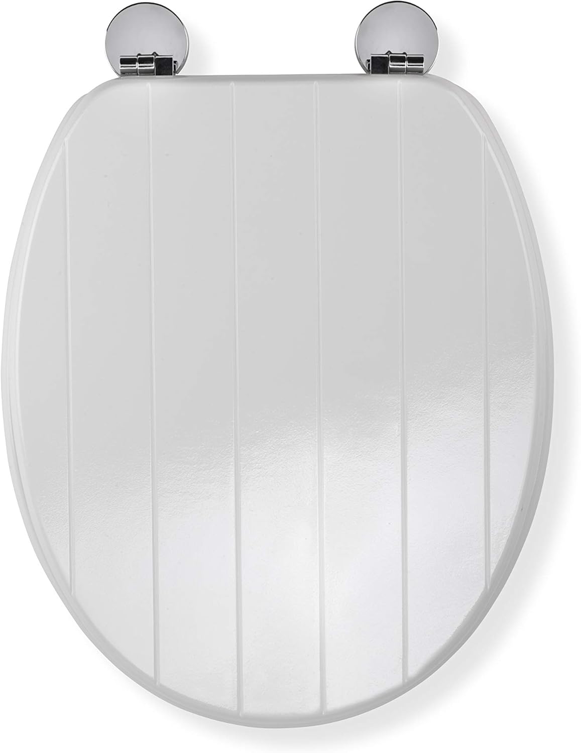 Croydex Hayward Flexi-Fix Wooden Toilet Seat, Tongue & Groove Design