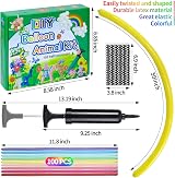 HYKJNBW 100Pcs Pastel Modelling Balloons 260Q Latex Twist Set with Pump view 3
