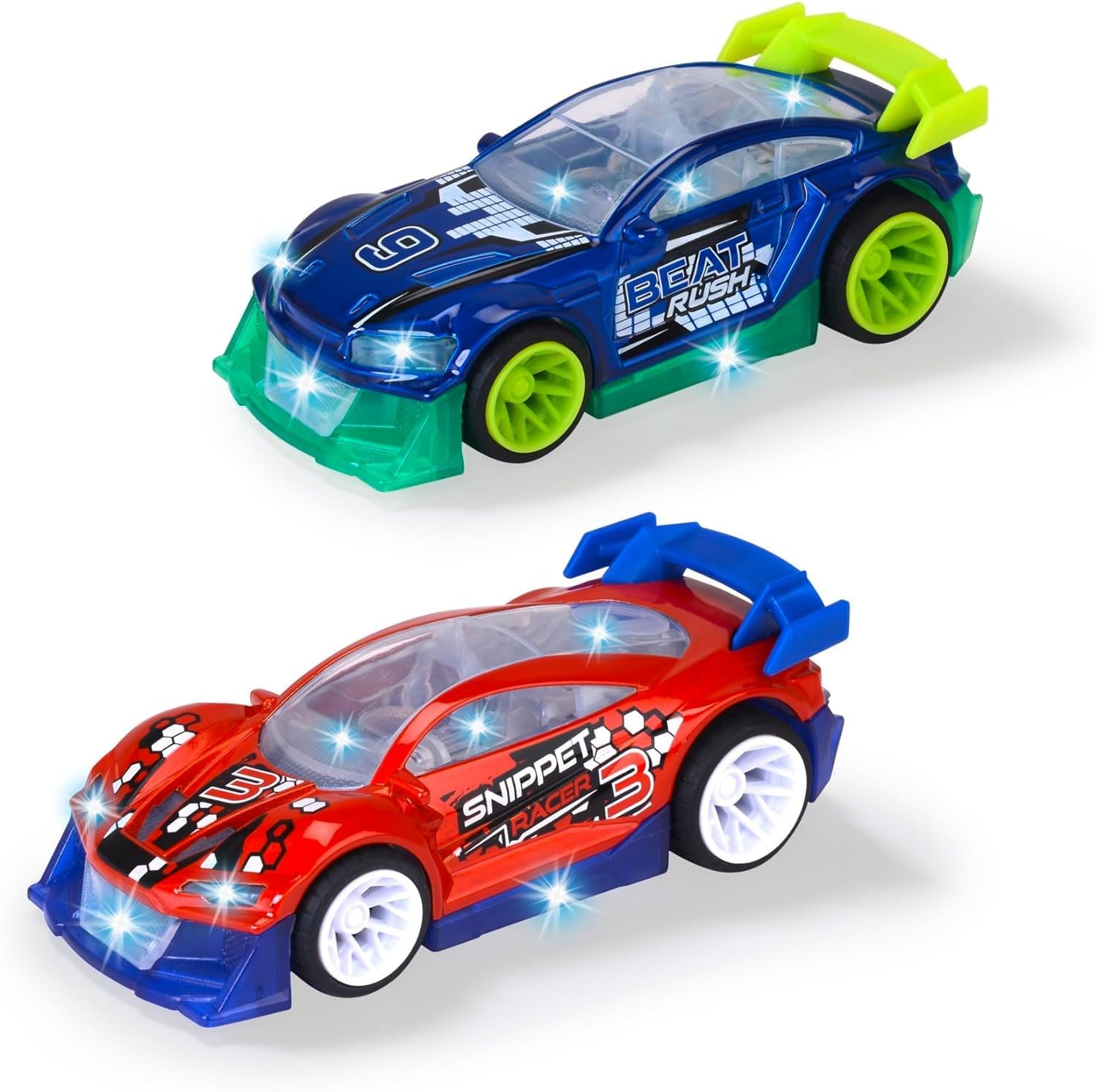 Dickie Toys - Midnight Racer Toy Car (14 cm) - STREETS N BEATZ Car with Metal Body, Retraction Motor, Light & Music, for Children from 3 Years (2 Models, Random Selection)